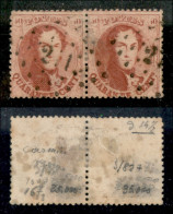 EUROPA - BELGIO - 1863 - 40 Cent (13) - Coppia Usata - Other & Unclassified