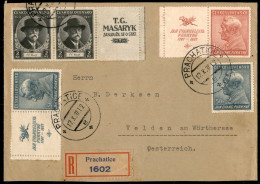EUROPA - CECOSLOVACCHIA - 1937 - Raccomandata Da Prachatice A Velden Con Affrancatura Multipla - Autres & Non Classés