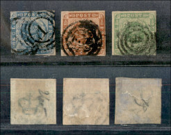 EUROPA - DANIMARCA - 1854/1863 - Stemma (3/5) - 3 Valori Usati (250) - Otros & Sin Clasificación