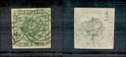 EUROPA - DANIMARCA - 1858/1863 - 8 Skilling Verde Stemma (8) - Usato - Andere & Zonder Classificatie