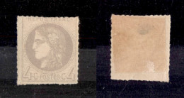 EUROPA - FRANCIA - 1870 - 4 Cent (Yvert 41Bb) Con Perforazioni A Trattini - Gomma Originale - Other & Unclassified