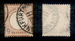 EUROPA - GERMANIA - 1872 - 9 Kreuzer (27) Usato - Leggermente Assottigliato In Angolo - Ottimamente Centrato - Otros & Sin Clasificación