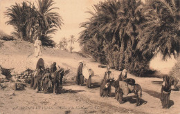 ALGERIE - Scènes Et Types - Leila Et La Fontaine - LL - Ânes  - Carte Postale Ancienne - Escenas & Tipos