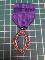 BELLE MÉDAILLE EMAILLEE CHEVALIER DES PALMES ACADEMIQUES - Francia