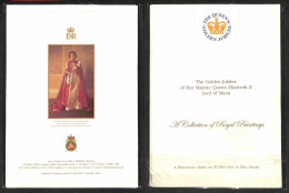 EUROPA - GRAN BRETAGNA - ISLE OF MAN - 2002 - Minifoglio The Golden Jubilee Of Her Majesty Queen Elisabeth II In Folder  - Andere & Zonder Classificatie