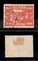 EUROPA - ISLANDA - 1930 - 20 Aurar 1000 Anni Parlamento (130) - Usato (70) - Other & Unclassified