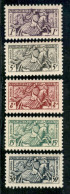 EUROPA - MONACO - 1951 - Cavaliere (443/447) - Serie Completa - Gomma Integra - Other & Unclassified