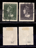 EUROPA - OLANDA - 1946 - 5 Gulden + 10 Gulden Guglielmina (455/456) - Serie Completa - Usati (76) - Sonstige & Ohne Zuordnung