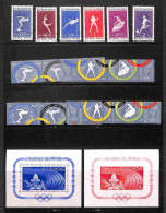 EUROPA - ROMANIA - 1960 - Olimpiadi Roma I + II + III (1847/1852 + 1853/1858 A + B + Block 46/47) - Le Tre Emissioni Com - Sonstige & Ohne Zuordnung