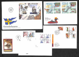 EUROPA - SVEZIA - 2003 - 5 FDC (2367/2383) - Other & Unclassified