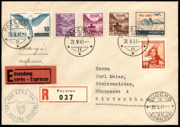 EUROPA - SVIZZERA - 1941 (28 Maggio) - Pro Aereo Payerne Buochs - Aerogramma Raccomandato Per Winterthur - Other & Unclassified