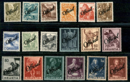 EUROPA - SVIZZERA - 1942/1943 - Officiel (46/63) - Serie Completa - Gomma Originale - Other & Unclassified