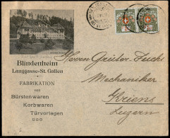 EUROPA - SVIZZERA - Franchigia - Coppia Del 5 Cent (4) Su Busta Da St. Gallen A Lucerna Del 6.3.12 - Other & Unclassified