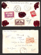 OLTREMARE - ALGERIA - 1938 - Raccomandata Da Oran A Saint Roman Le Noble Del 55.5.38 - Chargè Al Fronte - Sonstige & Ohne Zuordnung