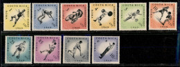 OLTREMARE - COSTA RICA - 1960 - Olimpiadi Roma (570/579 + Block 580 A + B) - Serie Completa + Foglietto Dentellato + Non - Andere & Zonder Classificatie