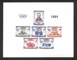 OLTREMARE - HONDURAS - 1964 - Foglietto Soprastampato Olimpiadi (Block 2/Servizi) - Gomma Integra (60) - Otros & Sin Clasificación