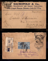 OLTREMARE - INDIA - 1929 – Raccomandata Da Calcutta A Roma - Altri & Non Classificati