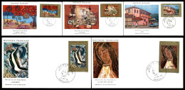 OLTREMARE - POLINESIA FRANCESE - 1975 - Artisti Polinesiani (203/207) - Serie Completa - 5 FDC 17.12.75 - Andere & Zonder Classificatie