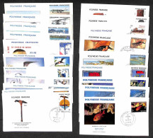 OLTREMARE - POLINESIA FRANCESE - 1980 - 20 FDC Emessi Nell’anno (301/304 + 306/321) - Andere & Zonder Classificatie