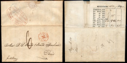 OLTREMARE - STATI UNITI D'AMERICA - Forwarded - Lettera Da New York A Parigi Del 16.5.1840 Col Piroscafo Albany - Autres & Non Classés