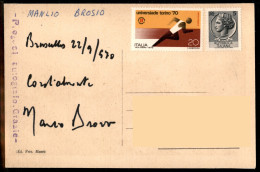 AUTOGRAFI - Brosio Manlio (diplomatico) - Autografo (F - C) Su Cartolina Del 1970 Rispedita In Busta "Nato Bruxelles" - Autres & Non Classés