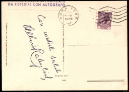 AUTOGRAFI - Rabagliati Alberto (cantante) - Autografo (F - C) Su Cartolina Del 1969 - Andere & Zonder Classificatie