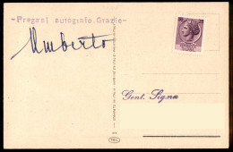 AUTOGRAFI - Umberto II Di Savoia (reale) - Autografo (F - C) Su 2 Cartoline Rispedite In Busta Con Lettera Accompagnator - Autres & Non Classés