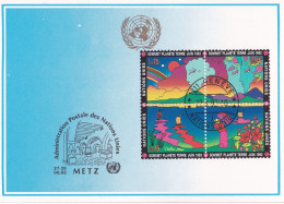 Nations Unies Genève. Carte Postale 1992 YT 227-228 229 230 Oblitérés 1er Jour - Tarjetas – Máxima