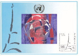 Nations Unies Genève. Carte Postale 1993 YT 255-256-257-258 1er Jour - Maximumkaarten