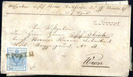 Cover 1850, F.POST.II (SD Punti R3) Lettera Da Firenze (contenuto Scritto A Livorno) Il 27.7 Per Wien (Austria) Affranca - Lombardo-Venetien