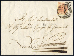 Cover 1854, Lettera Da Adria Del Agosto Per Venezia Affrancata Con 15 C. Rosa III Tipo Carta A Macchina, Rispedita Con B - Lombardo-Venetien