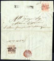 Cover 1856, Lettera Raccomandata Da Piove (Cor. E Raccomandata Punti 3+9) Del 17.2 Per Venezia Affrancata Con 15 C. Sul  - Lombardo-Vénétie
