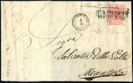 Cover Cas.l. Mag.e, (R D Punti R2) Lettera Del 5.9.1851 Per Mantova Affrancata Con 15 C. Rosso I Tipo Prima Tiratura Spa - Lombardy-Venetia