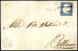 Cover Introbbio, SD Punti 11, Lettera Del 10.1.1861 Per Bellano Affrancata Con 20 C. Azzurro IV Di Sardegna, Firmata ED, - Lombardo-Vénétie
