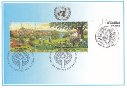 Nations Unies Genève. Carte Postale 1996 YT 314-315-316 1er Jour - Tarjetas – Máxima