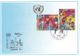 Nations Unies Genève. Carte Postale 1996 YT 317-318 1er Jour - Cartoline Maximum