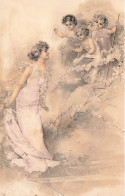 FANTAISIES - Femme Et Enfants - Fleurs - Carte Postale Ancienne - Women