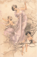 FANTAISIES - Femme Et Enfants - écureuil - Carte Postale Ancienne - Women