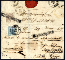 Cover Verona, (2CO E Raccomandata Punti 9), Lettera Raccomandata Del 22.10 Per Hatvan (Austria) Affrancata Con 45 C. Azz - Lombardije-Venetië