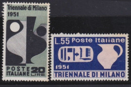 Italy   .  Y&T   .     605/606    .    *         .    Mint-hinged - 1946-60: Nieuw/plakker