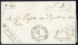 Cover 1812, Lettera In Franchigia Di Venezia Con Timbro A Doppio Cerchio "ISPEZIONE ALLE RASSEGNE" Non Catalogato Per Ci - Lombardo-Vénétie