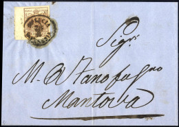 Cover 1854, 30 Cent., Carta A Macchina, Bordo Di Foglio A Sinistra, Su Lettera Da S. Lucia In Venezia (Sass. 21 - ANK 4M - Lombardo-Venetien