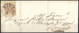 Cover 1850, 30 Cent. III°tipo Bruno Rossiccio Su Lettera Di Lutto Da Milano 4/3 A Reggio (Modena), Cert.Goller, ANK 4Y R - Lombardije-Venetië