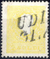 O 1858, 2 Soldi II° Tipo Giallo, Usato, Splendido, Certificato Dr. Ferchenbauer, Sass. 28 / 200,- - Lombardy-Venetia