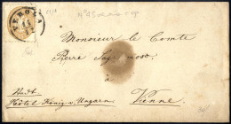 Cover 1864, 15 Soldi Bruno, Isolato Su Lettera Da Verona Per Vienna, Splendida (Sass. 45) - Lombardo-Vénétie