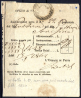 Cover "BOZZOLO", Annullo LO "senza Data" Usato Su Ricevuta Il 15.1.1862 Per Soresina, L' Annullo Di Bozzolo é Stato Riti - Lombardo-Vénétie