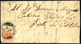 Cover "Carsaniga 9 / 7", Annullo C3 Su 15 Cent., Carta A Macchina Su Lettera Per Ponte In Valtellina (Sass. 20 - 5P.) - Lombardo-Vénétie