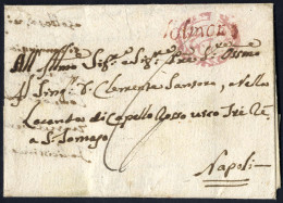 Cover 1807, Bollo "Solmona" Rossobruno Acquoso, Lettera Del 21.11. Per Napoli (bollo 6.31 Di Controllo), Vollmeier 1 Pun - Napels