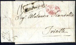 Cover 1829, Lettera Da Napoli Per Lo Stato Pontificio Del 7.4 A Trieste - Naples