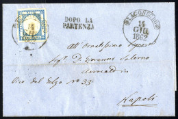 Cover "LAGONEGRO 14 / GIU. / 1862", Annullo A Cerchio Su 2 Grana Azzurro Chiaro Su Lettera Per Napoli, Annullo "DOPO LA  - Neapel